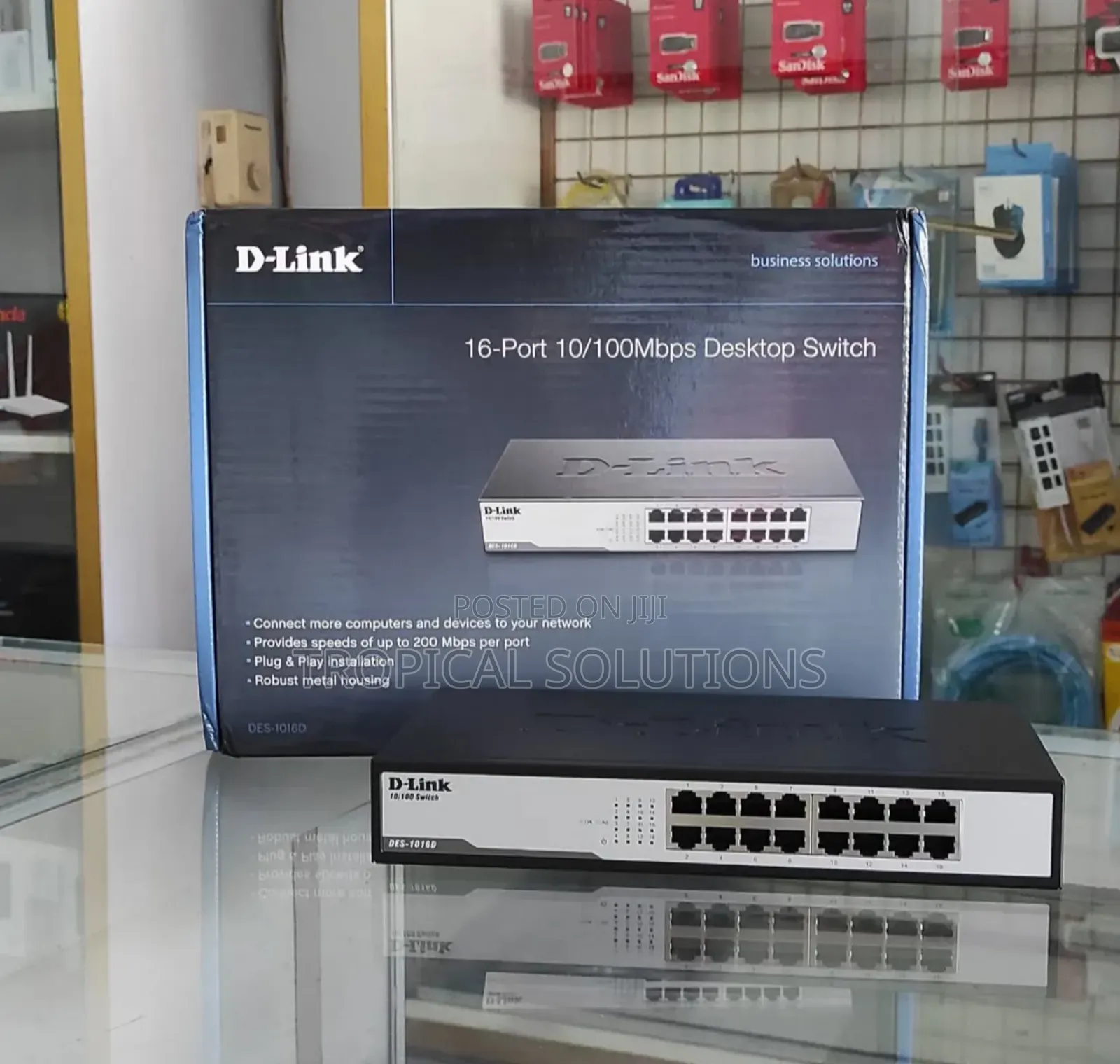 D-Link Des-1016d/B Unamanaged Switch 16 Port