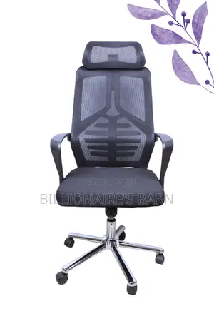 Office; Mesh Office Chair With Headrest/ Lumbar Support