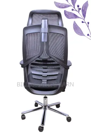 Office; Mesh Office Chair With Headrest/ Lumbar Support