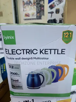 Synix Electric Kettle 2.2l With Double Wall Design