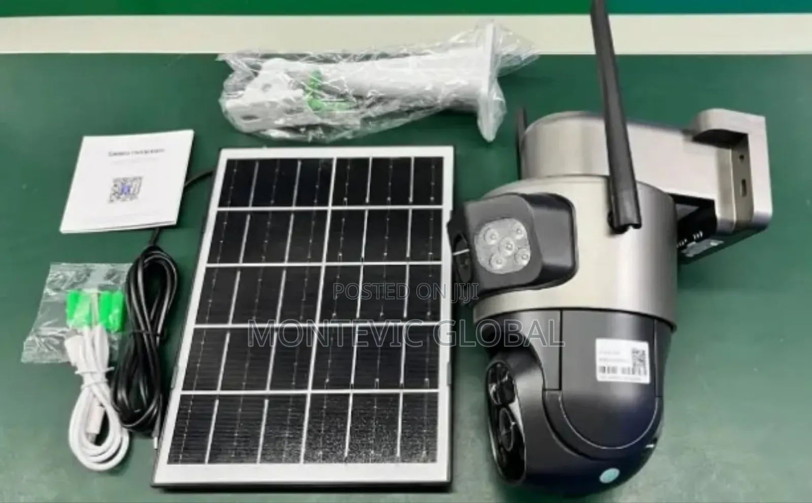 Solar Powered CCTV Camera With Dual Lens