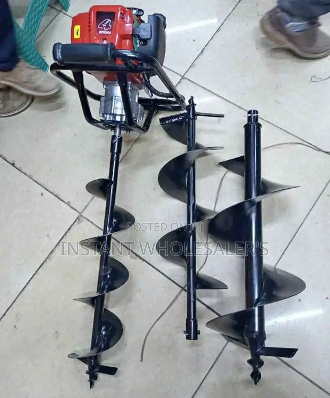 Earth Auger Digger Machine 4 Stroke 3 Bits