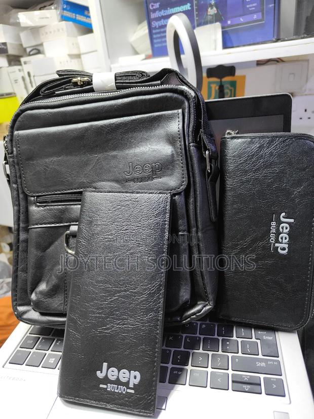 Jeep Bag 3 in 1 Unisex Leather Bag ( Black ) - main view