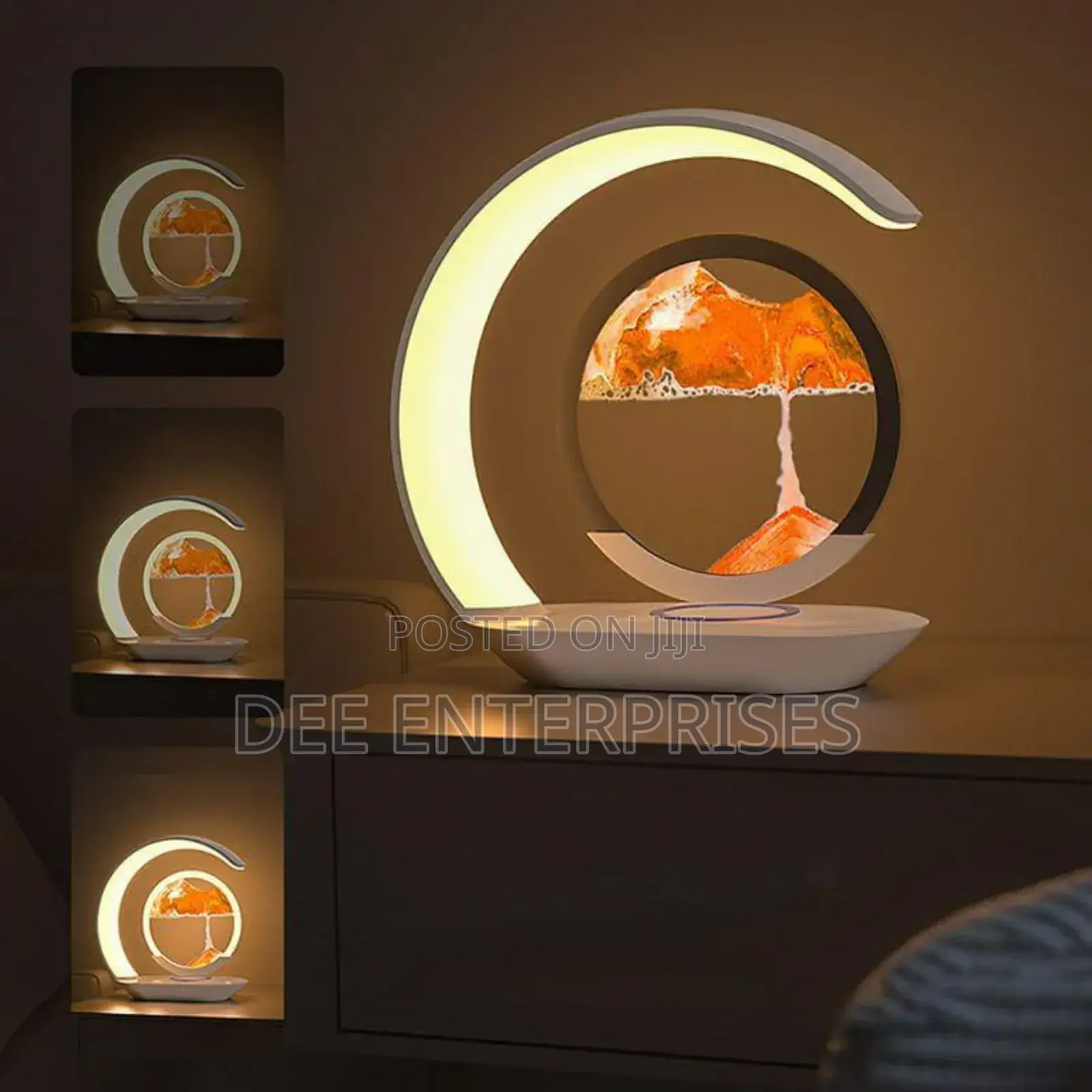 Night Light 3d Moving Sand Art Liquid Hourglasse