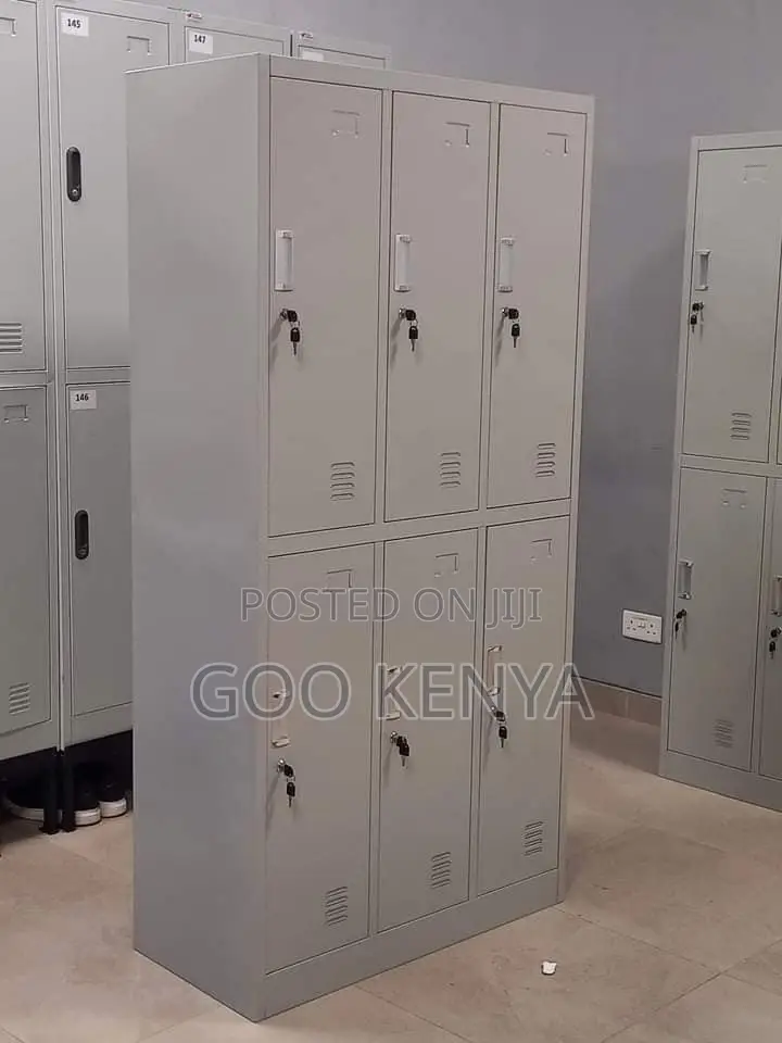 Office Cabinet ; 6-Locker Metallic Office Cabinet