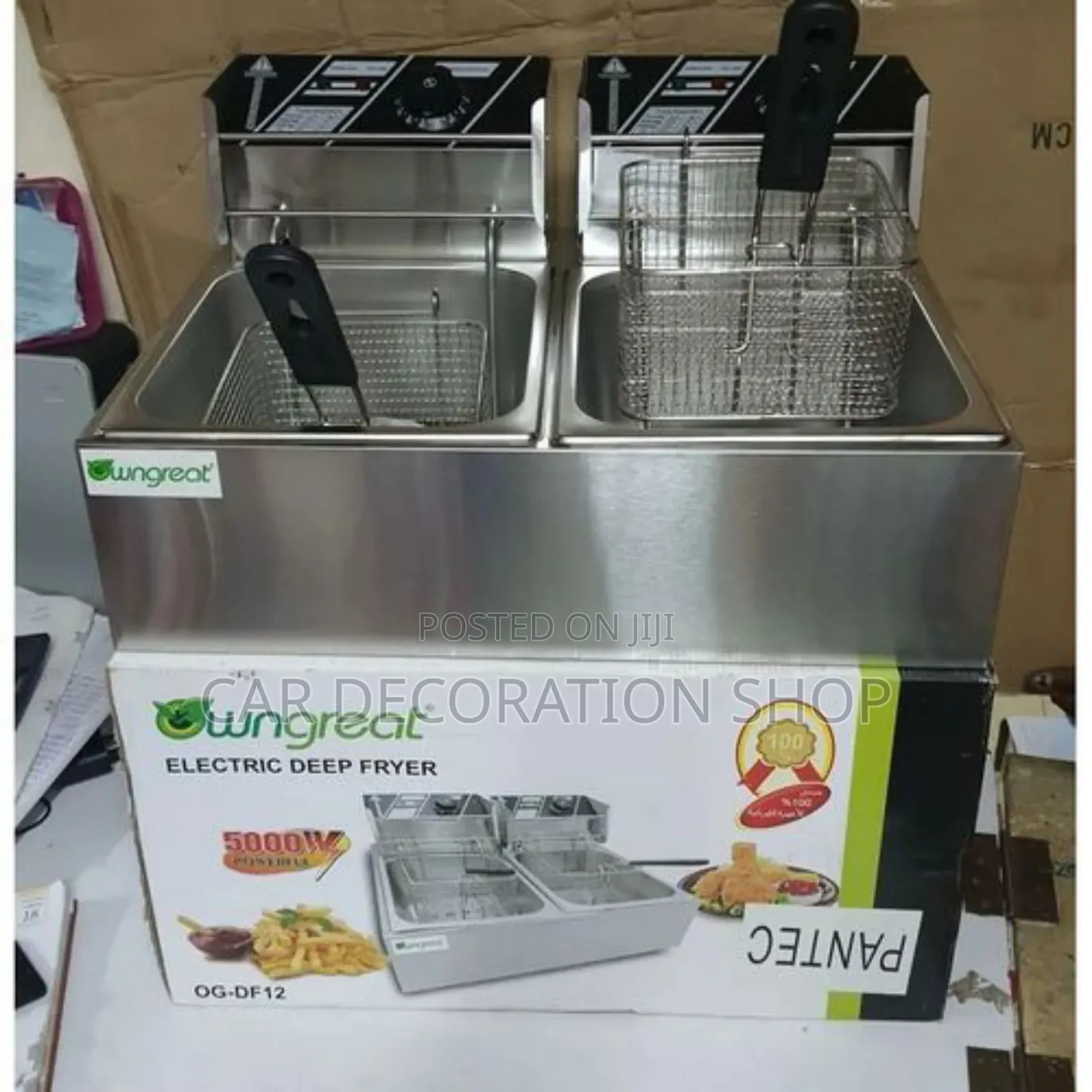 12ltr 5000watts Wingreat Electric Double Pot Deep Fryer