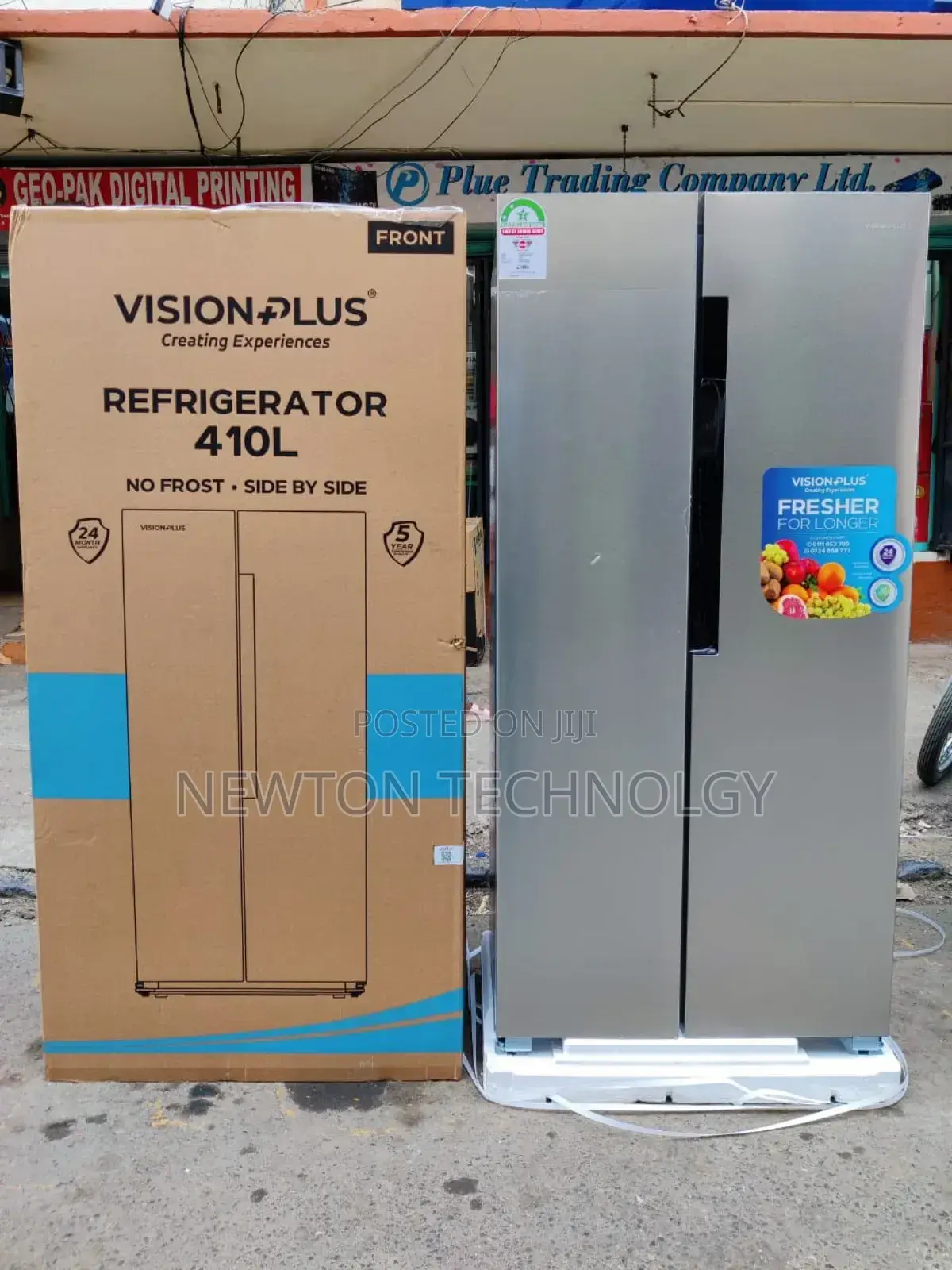 *Vision Plus Fridge Side by Side No Frost 410l