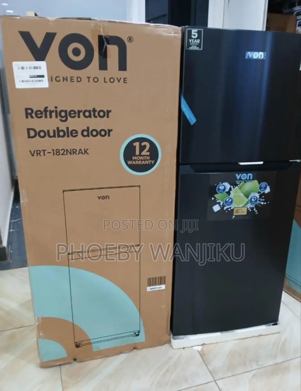 Von Refrigerator 181litres