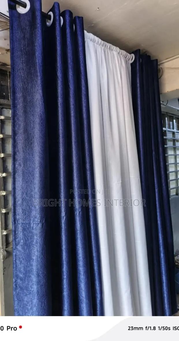 Blue Curtain Dark Blue Shade Curtain