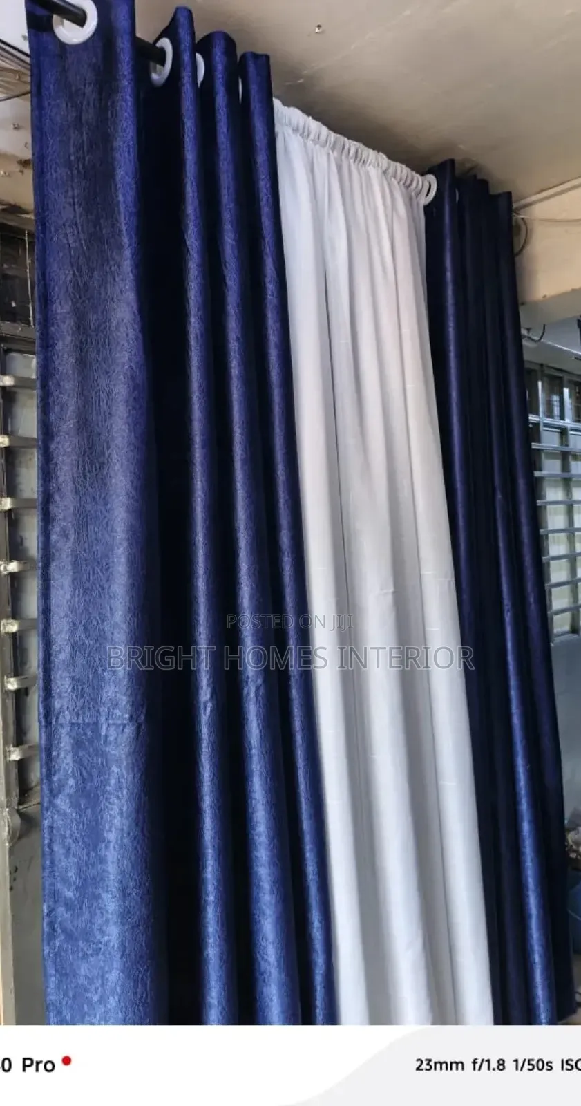 Blue Curtain Dark Blue Shade Curtain