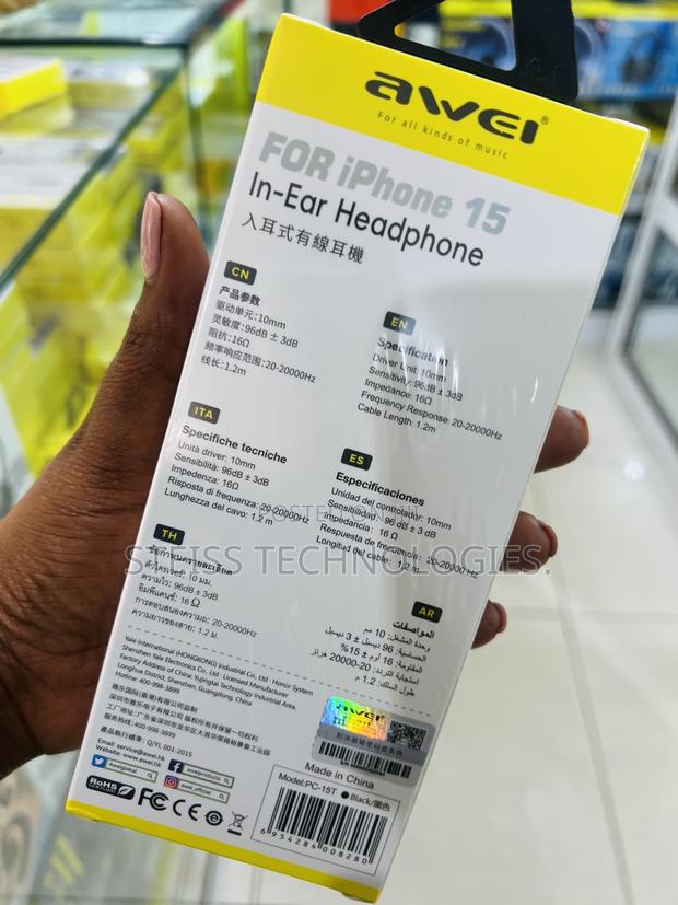 Awei iPhone 15 Type C Earphones. - thumbnail 4