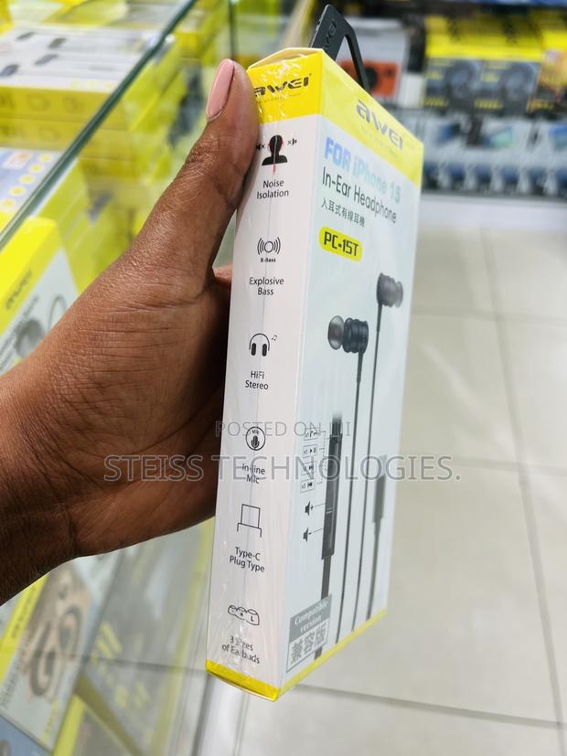Awei iPhone 15 Type C Earphones. - thumbnail 5