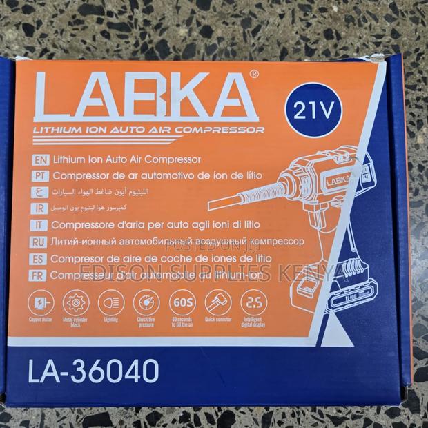 21v Cordless Auto Air Compressor Portable Tire Inflator - thumbnail 4