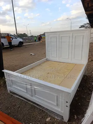 Sleek Haven White Wooden Bed