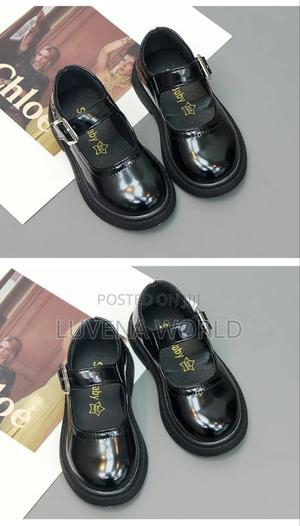 Pure Black Kids Doll Shoes - thumbnail 2