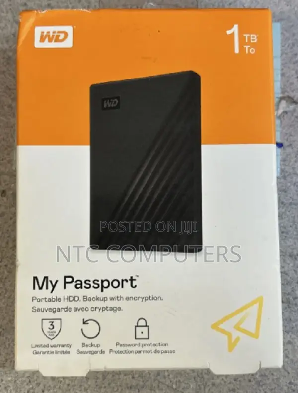 Wd My Passport - 1tb - Portable External Hard Drive - .