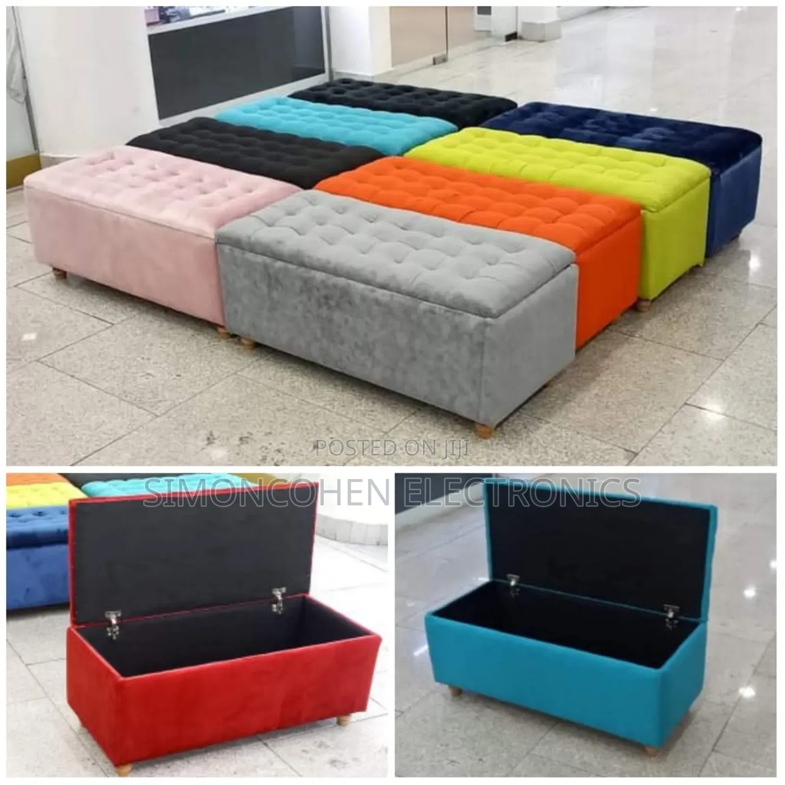 Multicolor Storage Ottoman Big Size