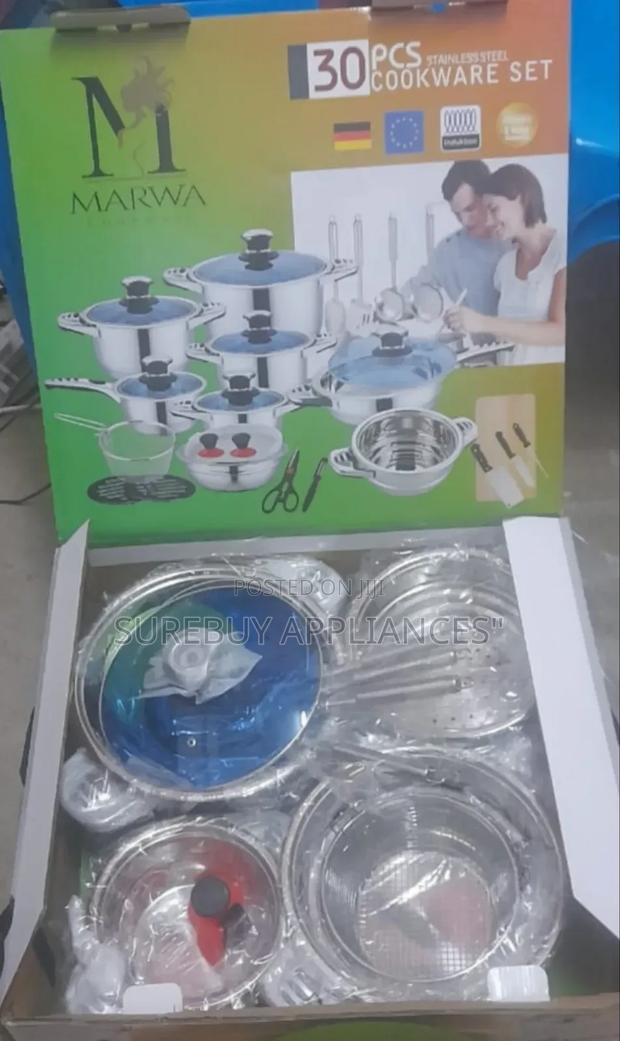 Marwa Germany 30 PCS Marwa Stainless Steel Cookware Set