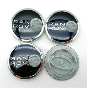 Range Rover 63mm Black Silver Wheel Replacement Center Cap - main view