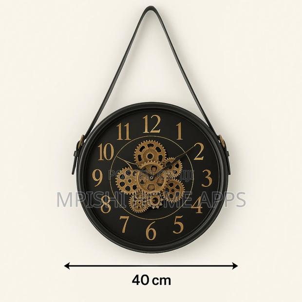 Golden Shoulder Strap Wall Clock 40cm - thumbnail 2