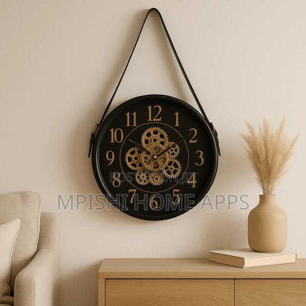 Golden Shoulder Strap Wall Clock 40cm - thumbnail 3