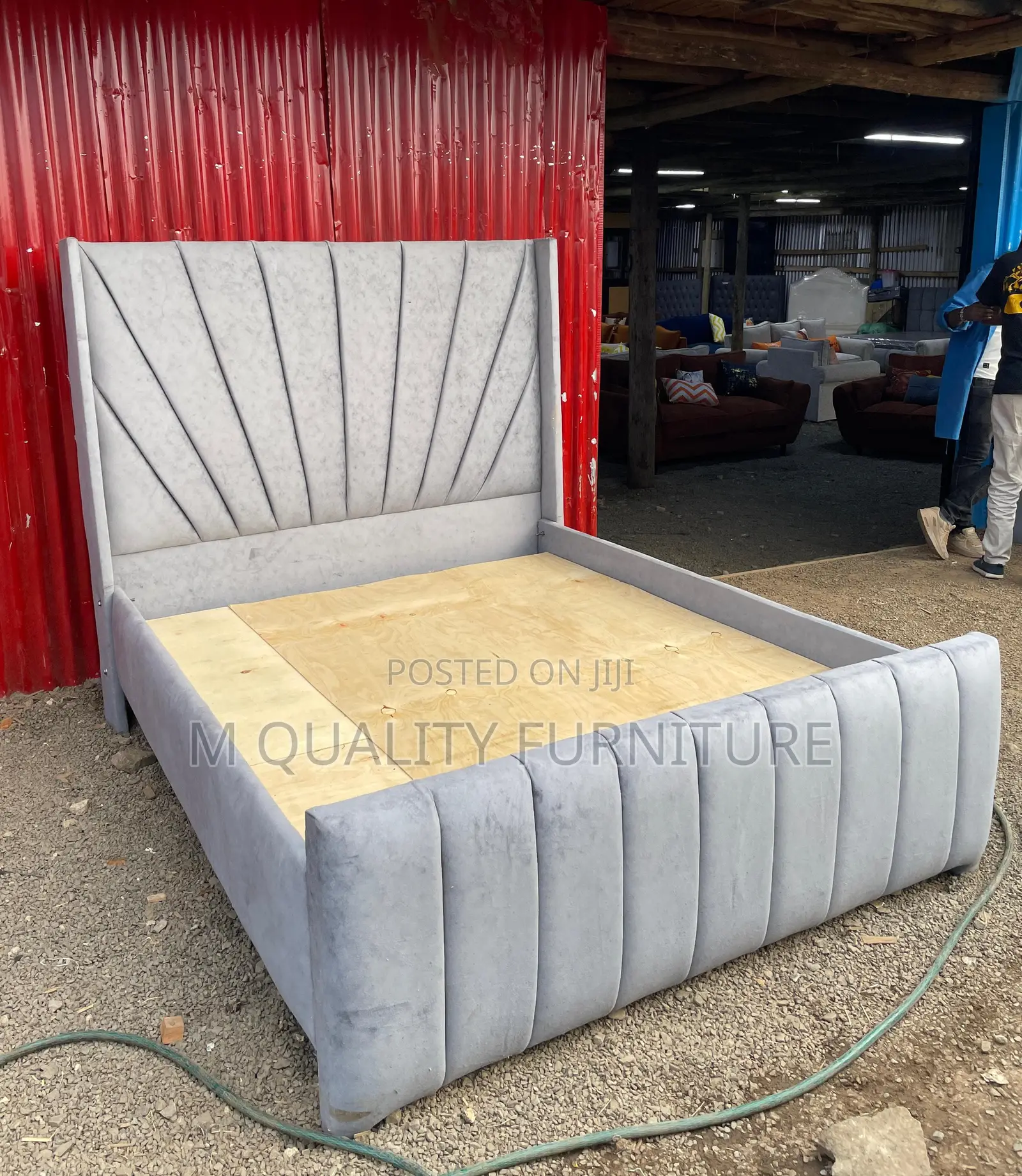 Stylish Patterned Headboard Bed
