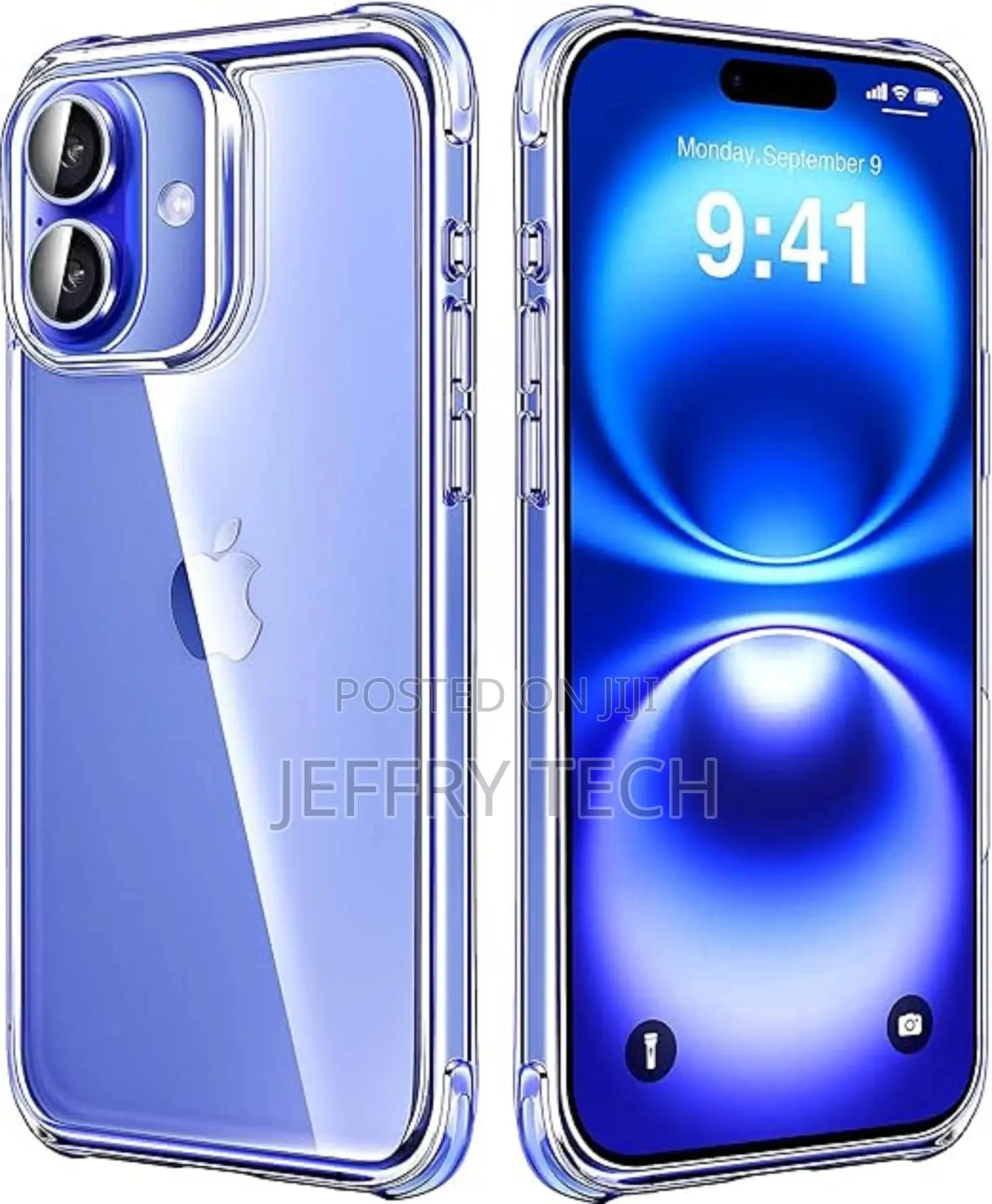 Mkeke for iPhone 16 Case Clear, [Not Yellowing Slim Case