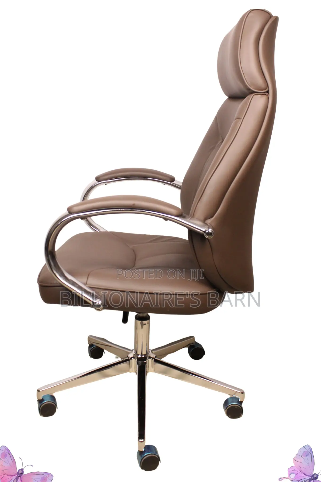 Office Desk; Lavish Brown Executive Leather Office Chair