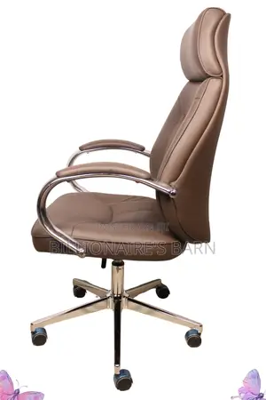 Office Desk; Lavish Brown Executive Leather Office Chair