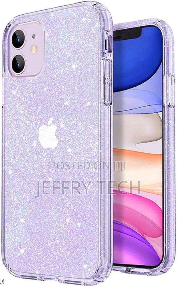 Jjgoo iPhone 11 Case, Clear Glitter Sparkle Anti-Scratch - thumbnail 2