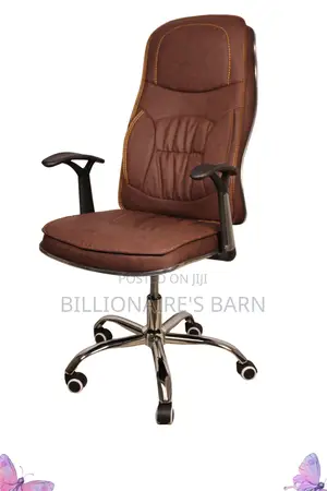 Office Chair With High Backrest and Padded Armrest