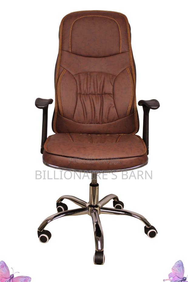 Office Chair With High Backrest and Padded Armrest - thumbnail 2