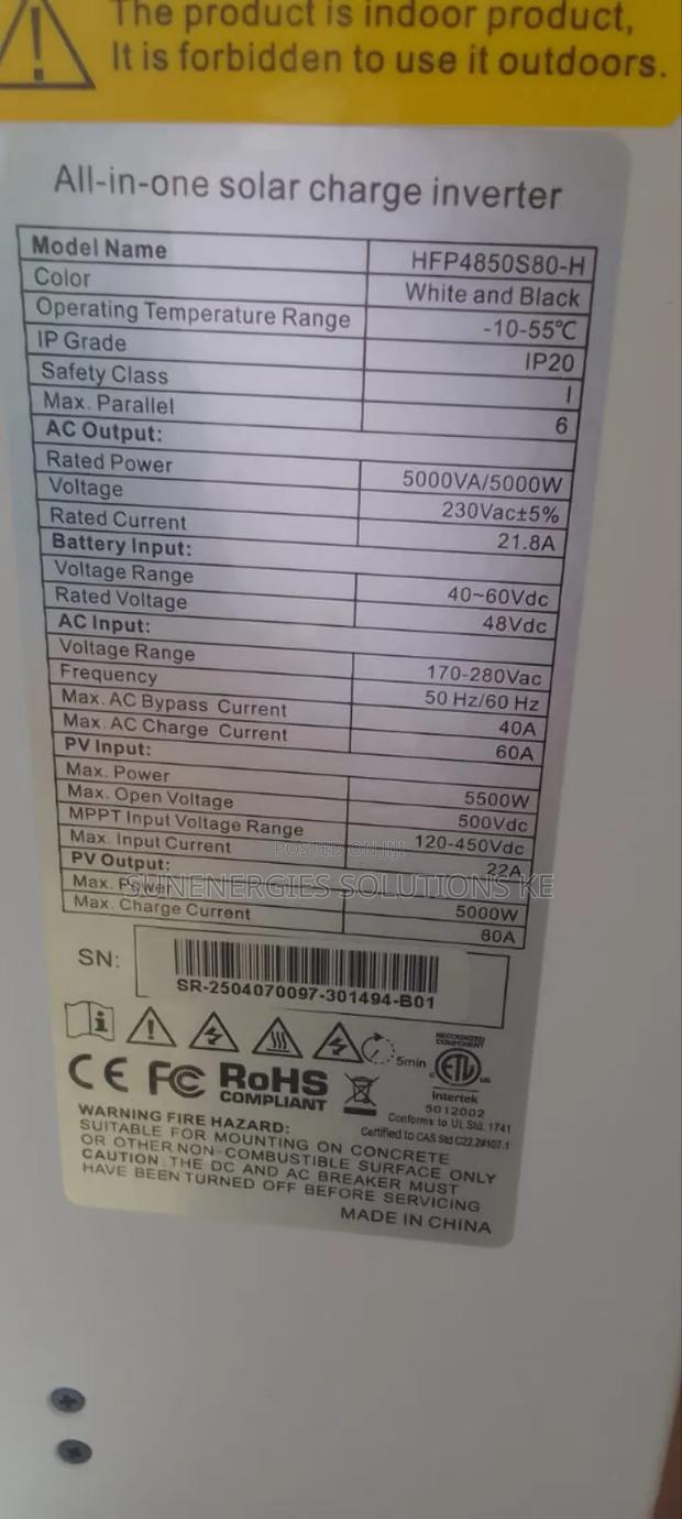 Srne 5kw 48v Hybrid Inverter - thumbnail 2