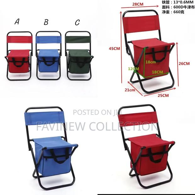 Kids Foldable Camping Chair With Storage Pouch