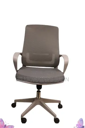 Chair; Gray Adjustable Swivel Office Chair Mesh Jgf4