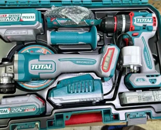 Total Combo Toolkit Angle Grinder And Cordless  Drill - main view