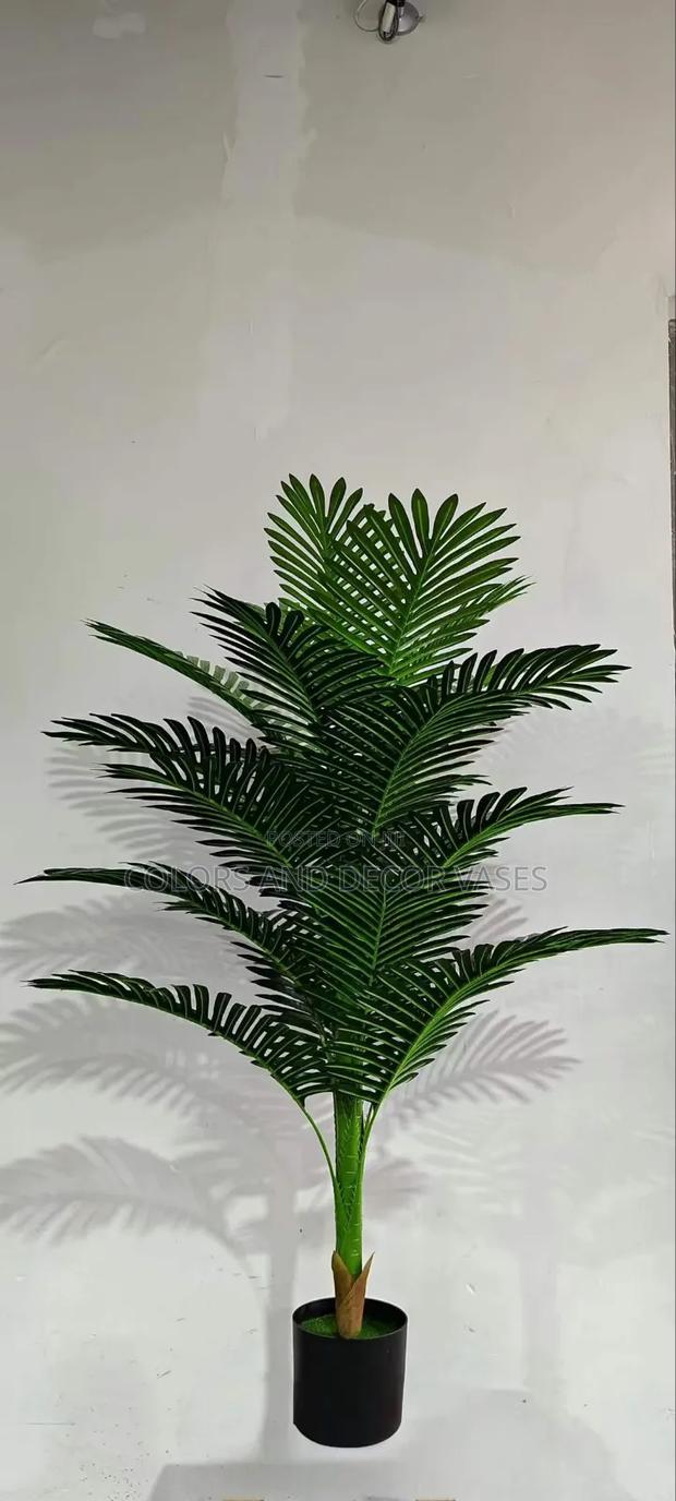 Palm 1.4m in White or Black Vase - main view