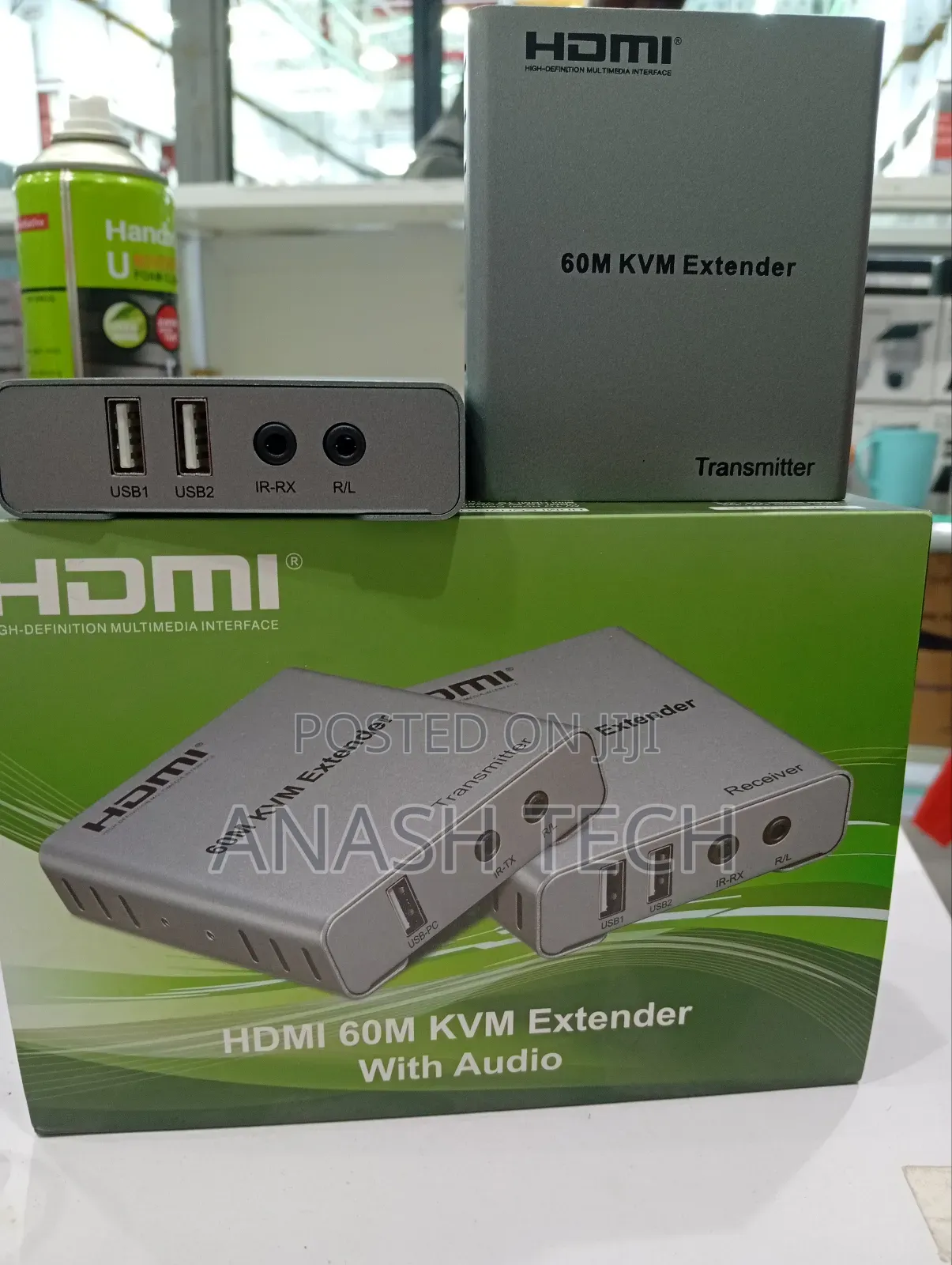 Hdmi KVM Extender With Audio 60m Usb Keyboard Mouse Support