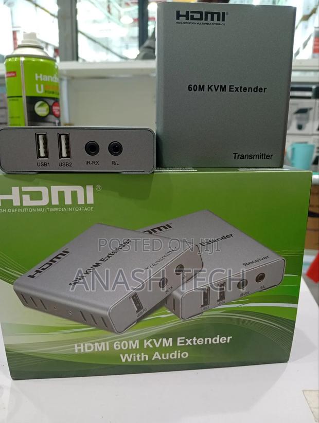 Hdmi KVM Extender With Audio 60m Usb Keyboard Mouse Support - thumbnail 2