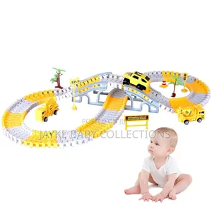 146pcs Diy Rail Track Toy Set – Stem Car Play for Kids