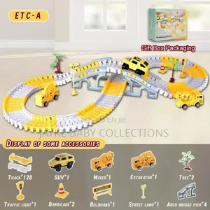 146pcs Diy Rail Track Toy Set – Stem Car Play for Kids
