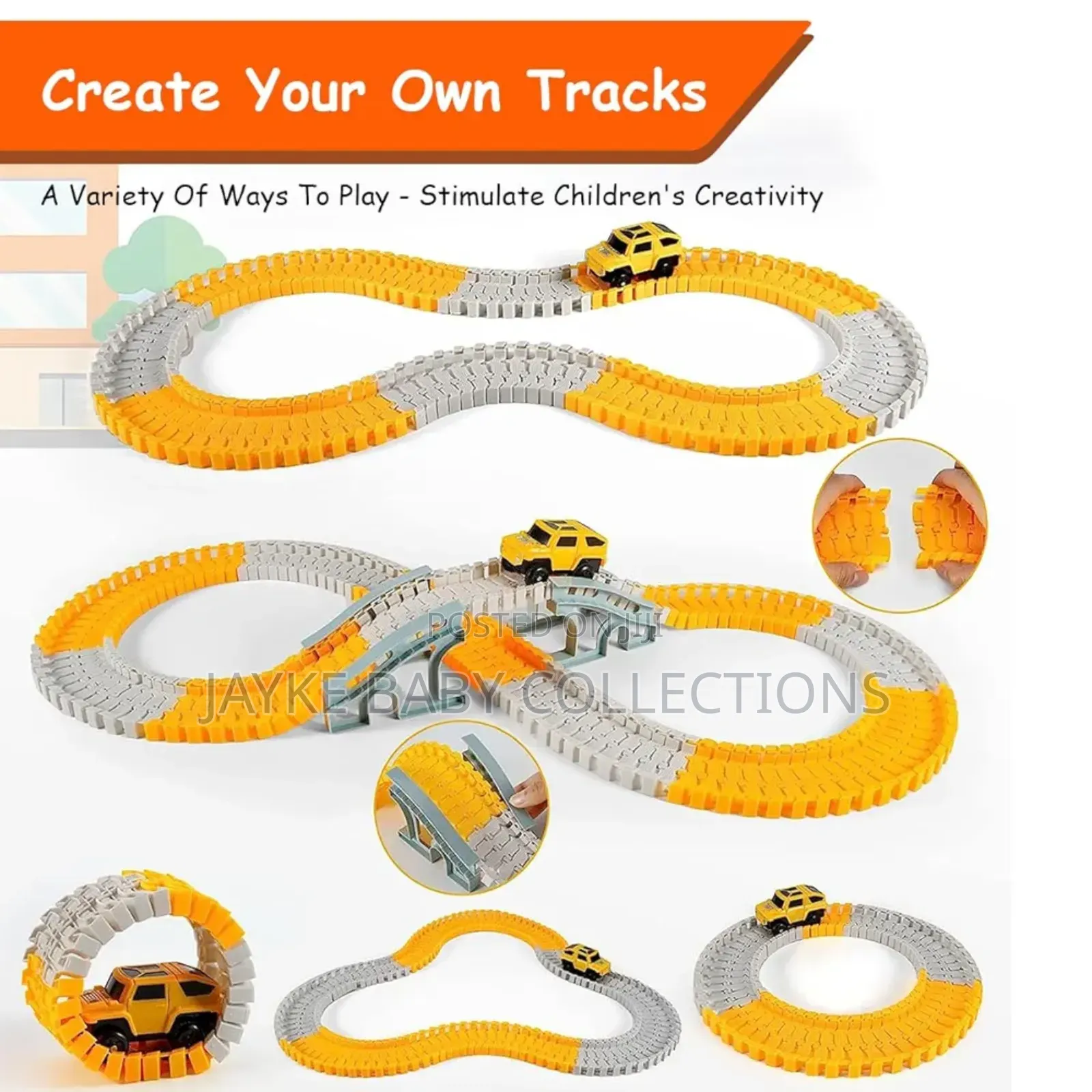 146pcs Diy Rail Track Toy Set – Stem Car Play for Kids