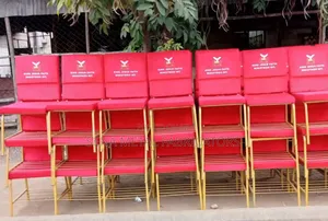 Church Chairs With Logo and Gold Frame