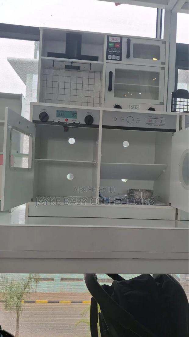 White Wooden Kids Kitchen Set With Water Lights - thumbnail 10