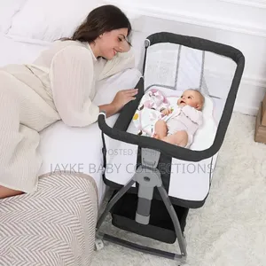 3-in-1 Baby Bassinet Bedside Sleeper With Canopy