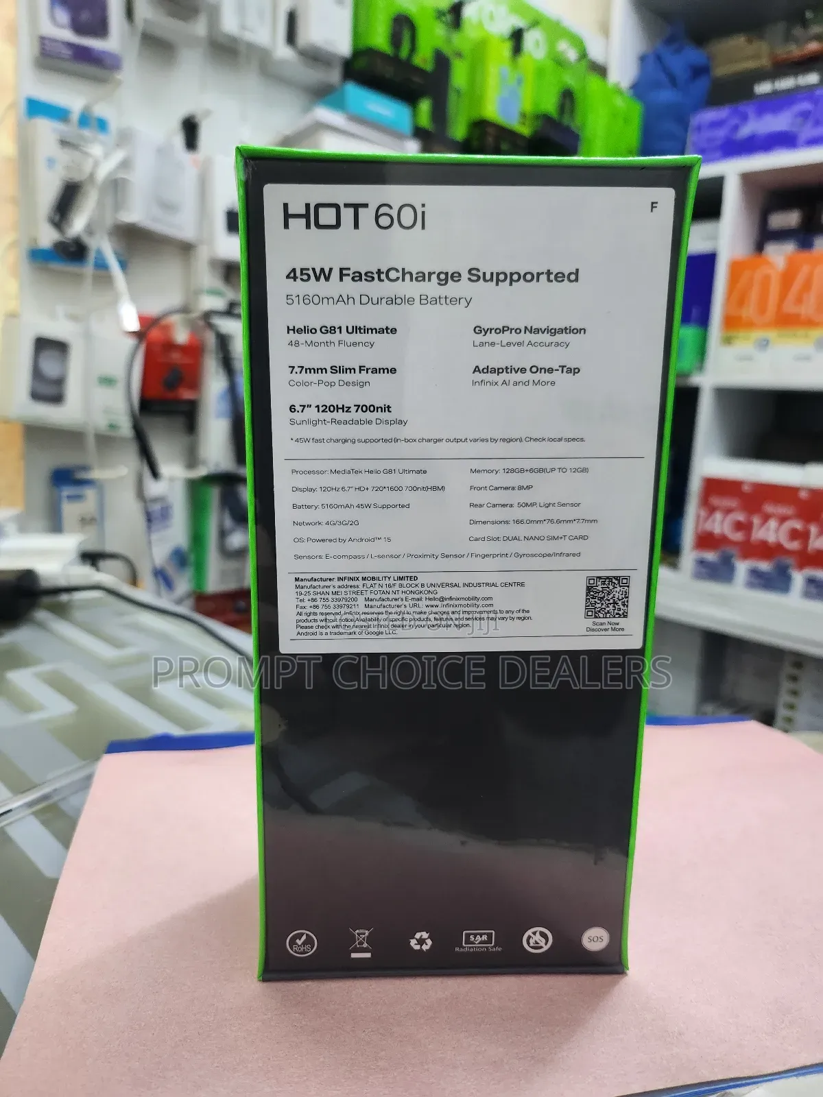 New Infinix Hot 60i 128 GB Black