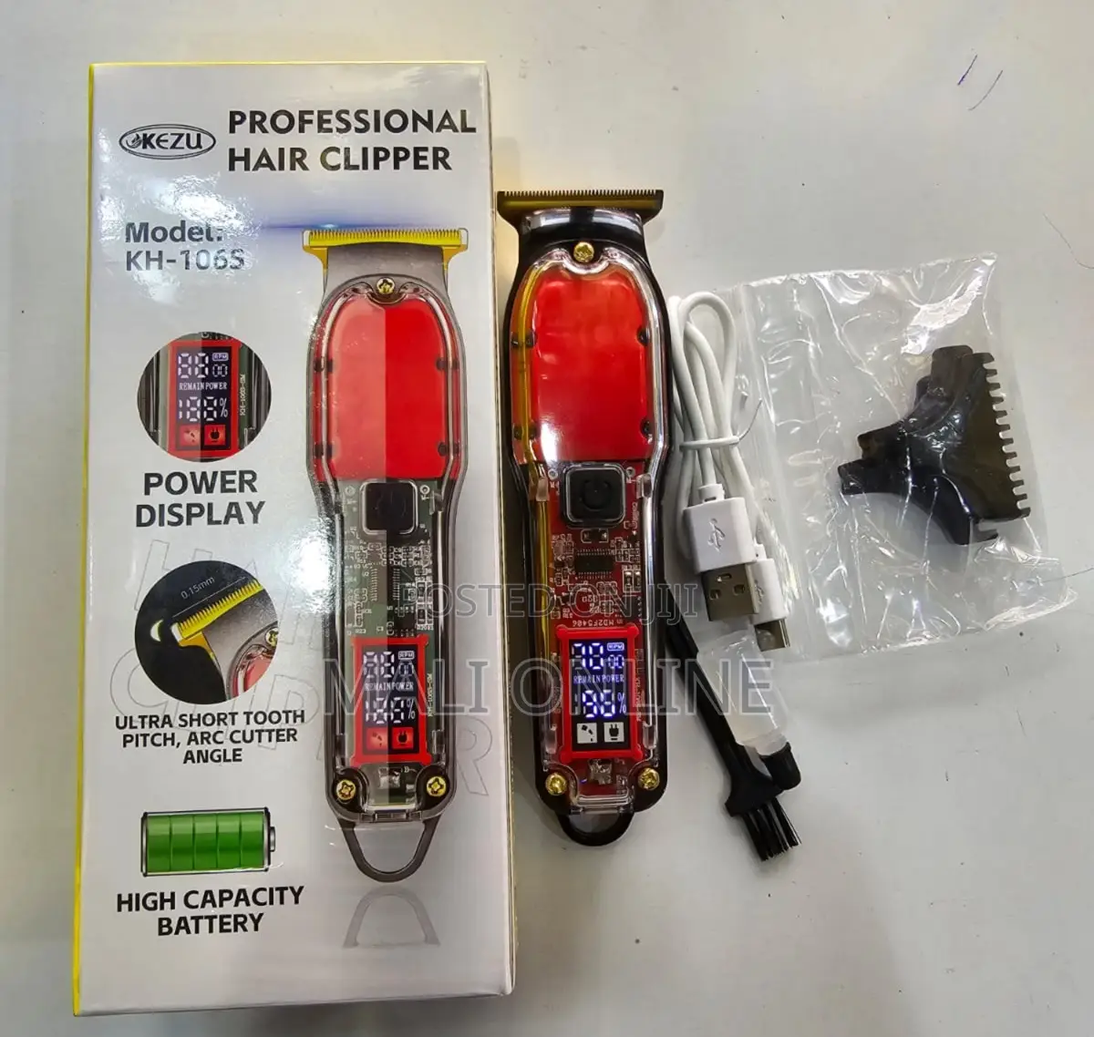 Kezu Kh-106s Professional Hair Clipper Cordless Hair Trimmer
