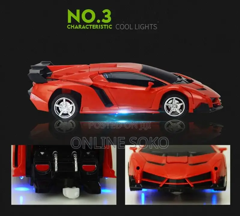 Kids Remote Control Battery Deformation Robot Toy Car