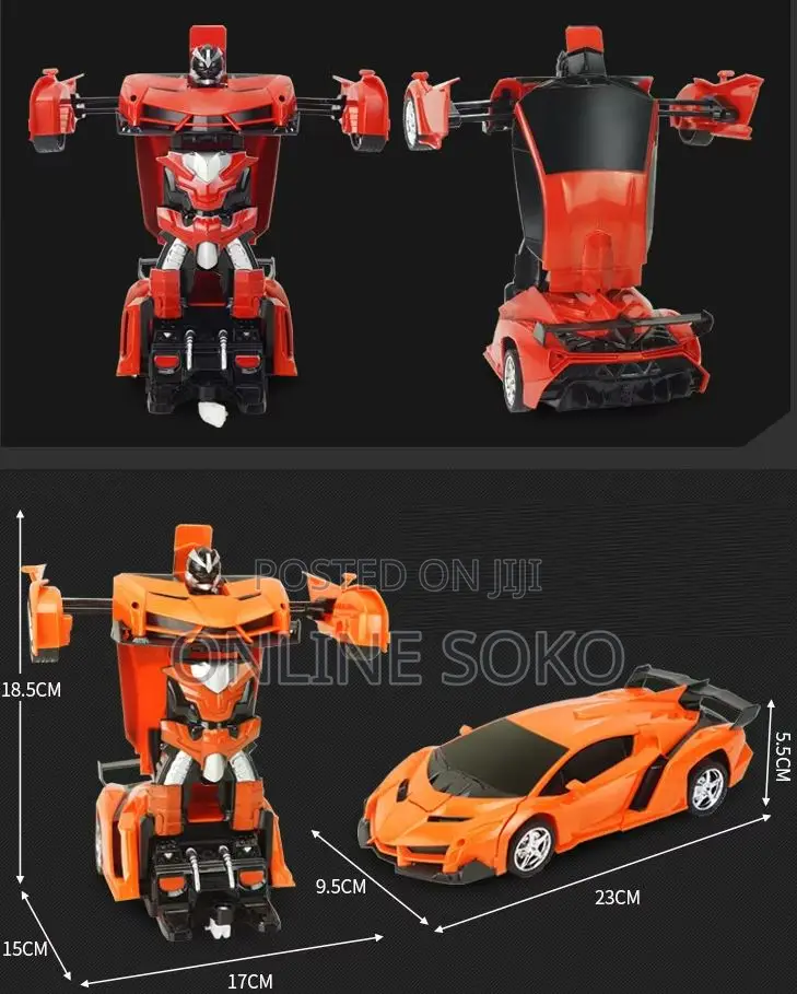 Kids Remote Control Battery Deformation Robot Toy Car