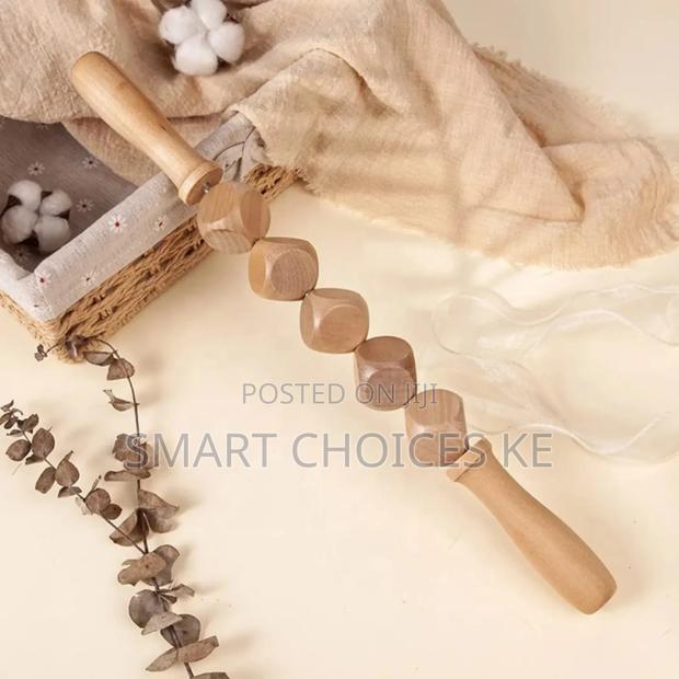*Wooden Massage Roller 6 Cube Design Body Roller Massage - thumbnail 2